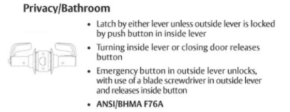 privacy bathroom function